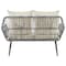 Manhattan Comfort Portofino Rope Wicker 4-Piece Patio Conversation Set with Cushions in Cream OD-CV019-CR - alternate 5